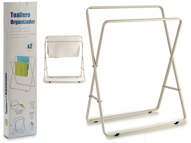 X Shape Towel Holder White