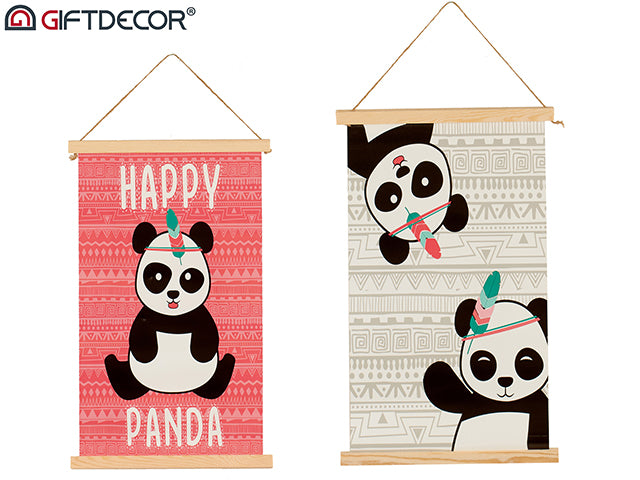 Parchment Canvas Panda Sur2 33 x 54 cm