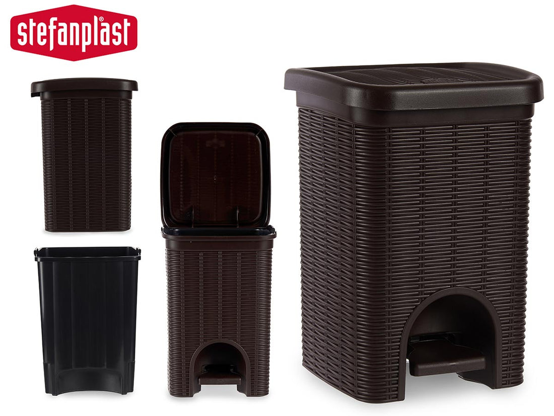 Plastic Waste Bin Small 6L Dark Brown
