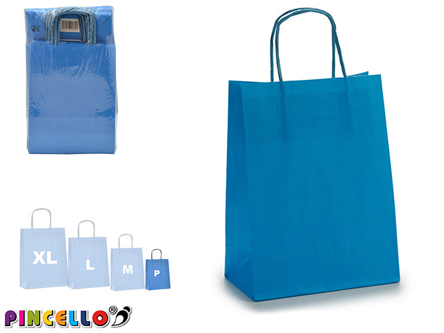 Mini saco de papel azul
