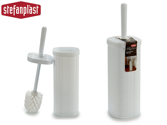 White Elegance Toilet Brush With Close Holder