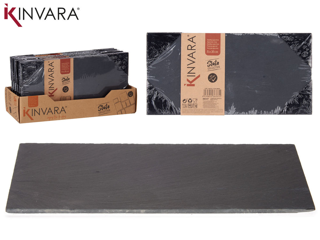 Slate Snack Tray Rectan 15X30Cm