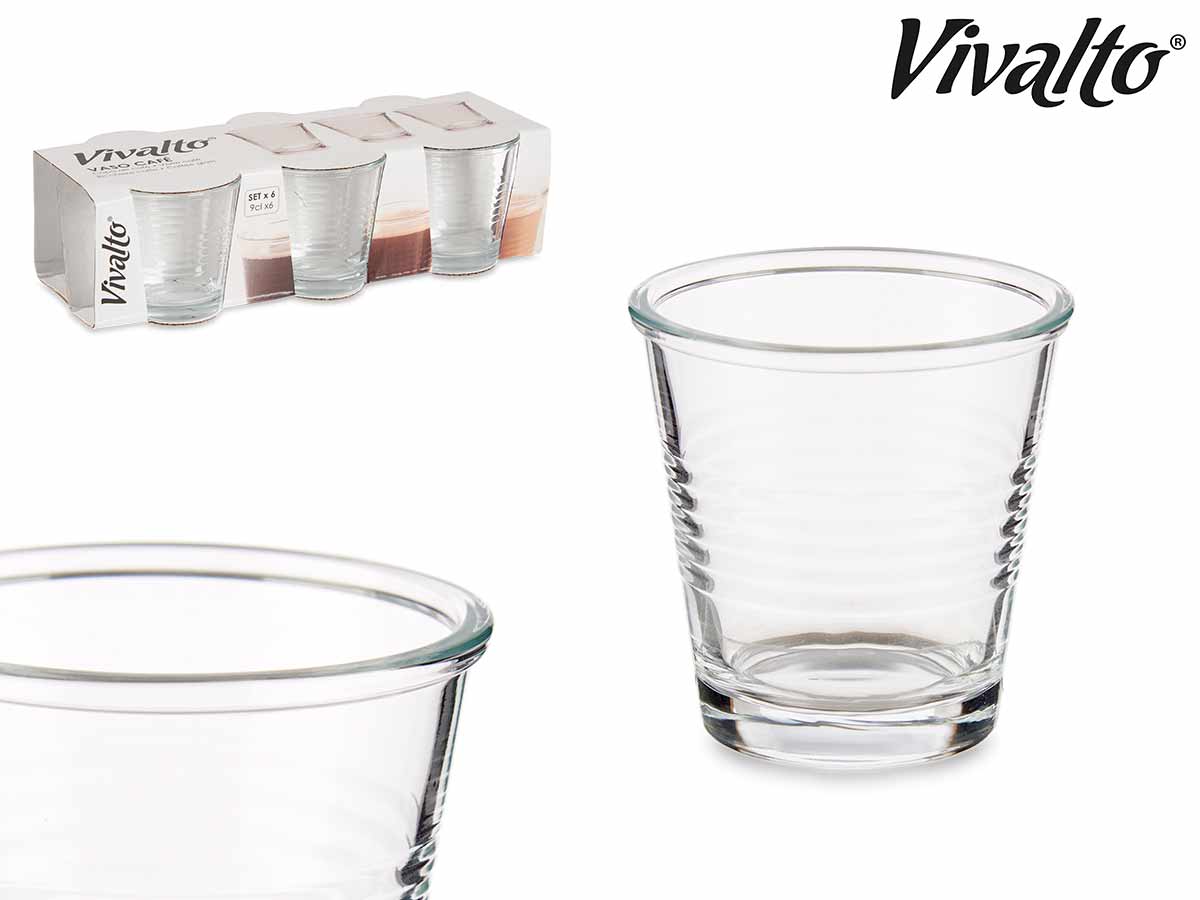 Set 6 Coffee Glasses 90 ml