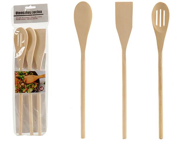 Set 3 Wooden Spoon Kitchen Tools