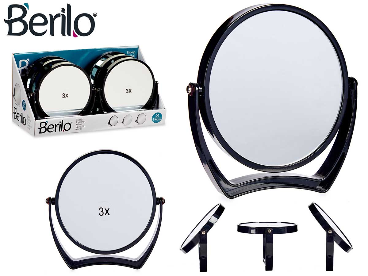 Black Round Mirror