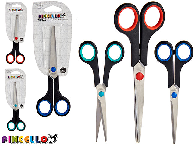 Office Scissors Hoops 3 Col Mix