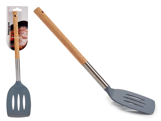 Slotted Turner Metal And Wooden Handle