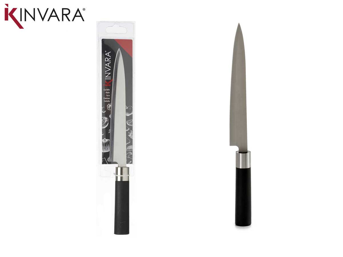 Medium Knife Steel Black Grip