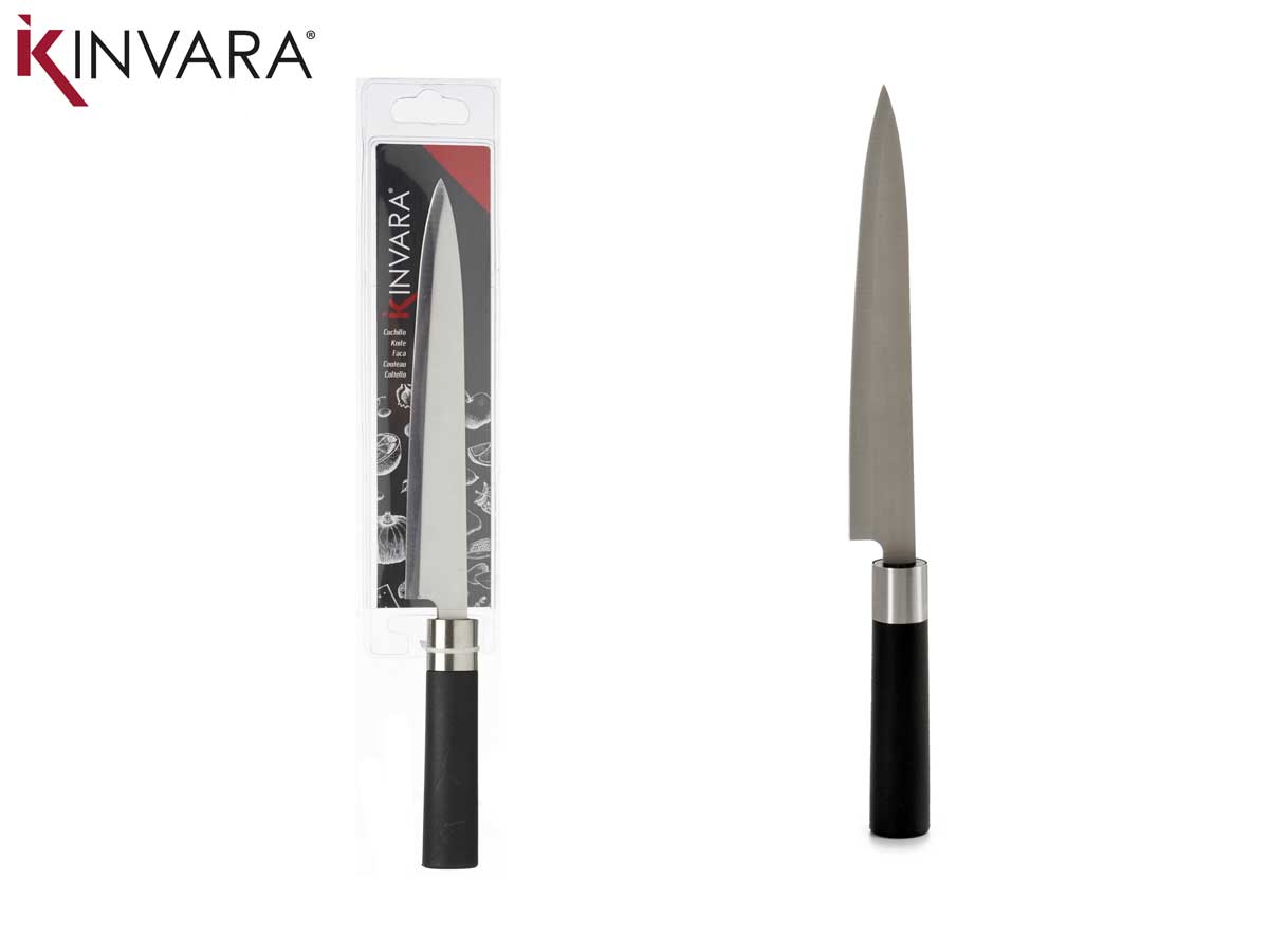 Medium Knife Steel Black Grip