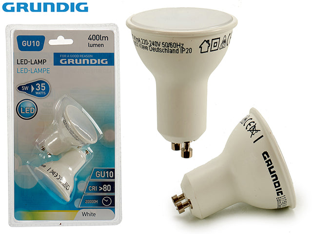 2 Led Lamp Gu10 5W 400Lm 6400K