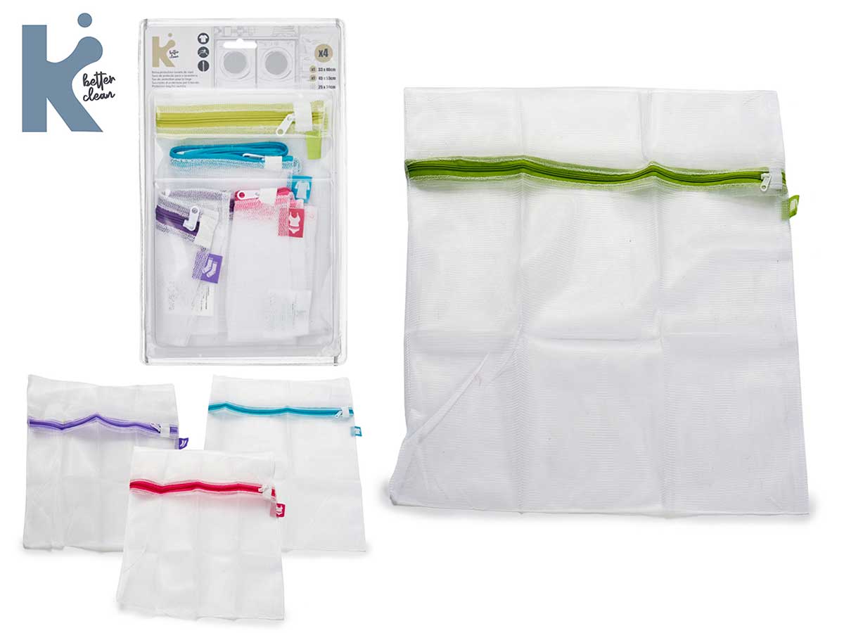 Conjunto de 4 bolsas para máquina de lavar