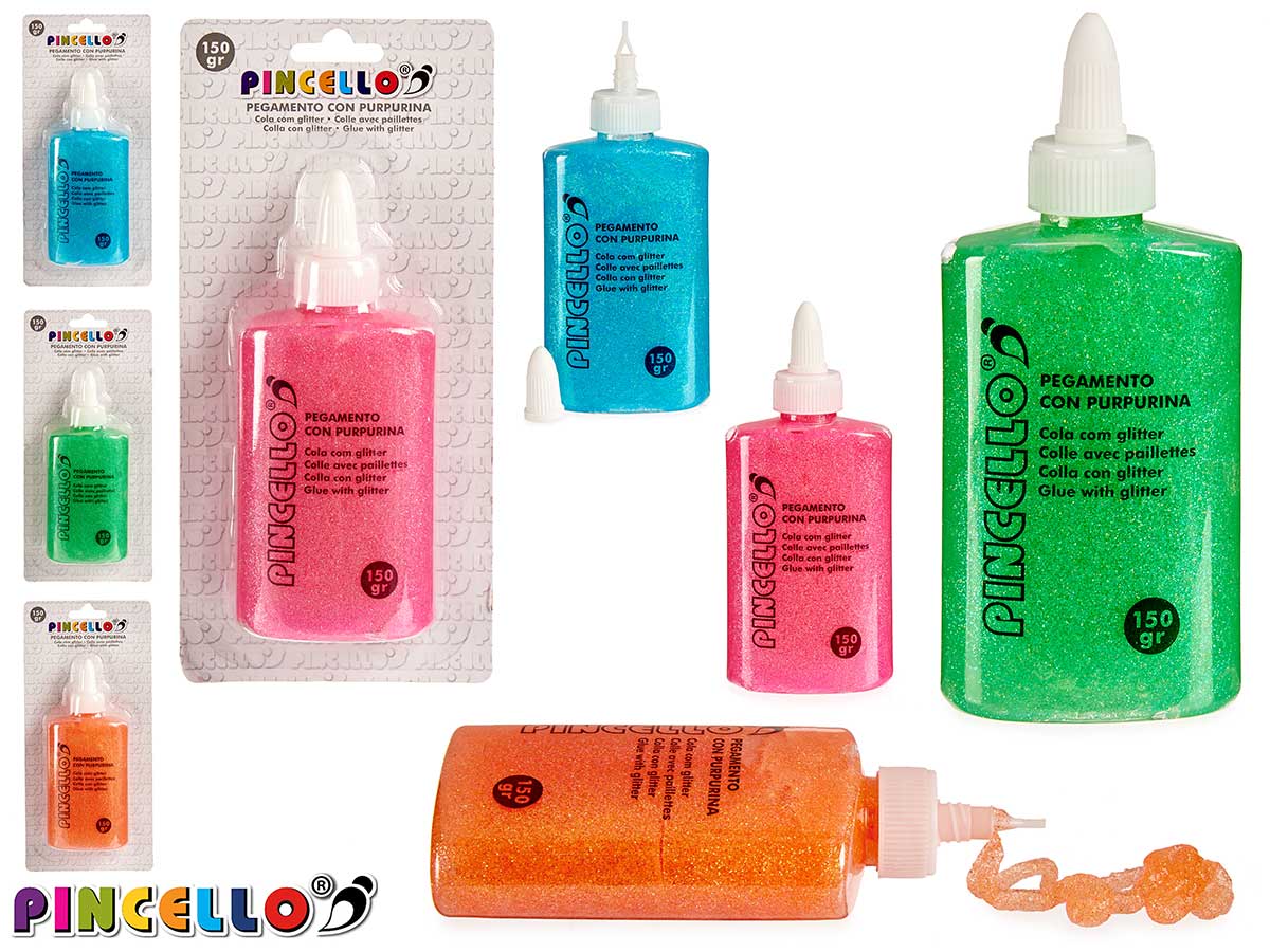 Glitter Glue 4 Col Soft
