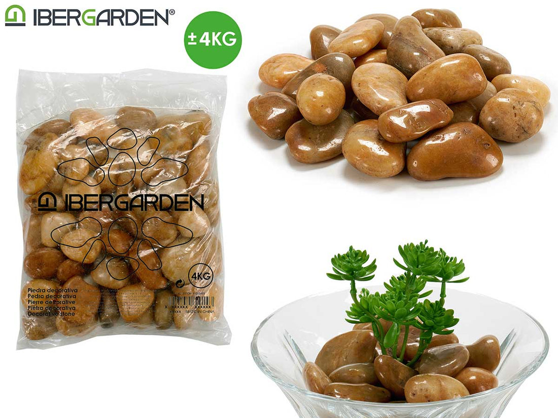 Bag 4Kg Brown Big Stone High Polish