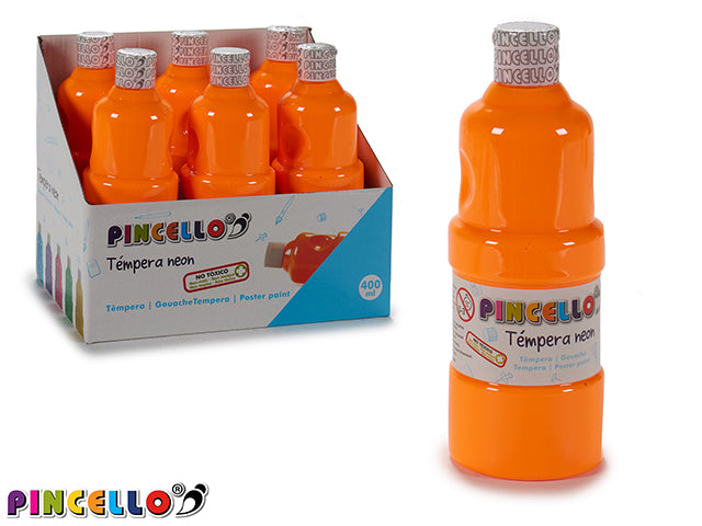 Tempera Paint 400Ml Neon Orange