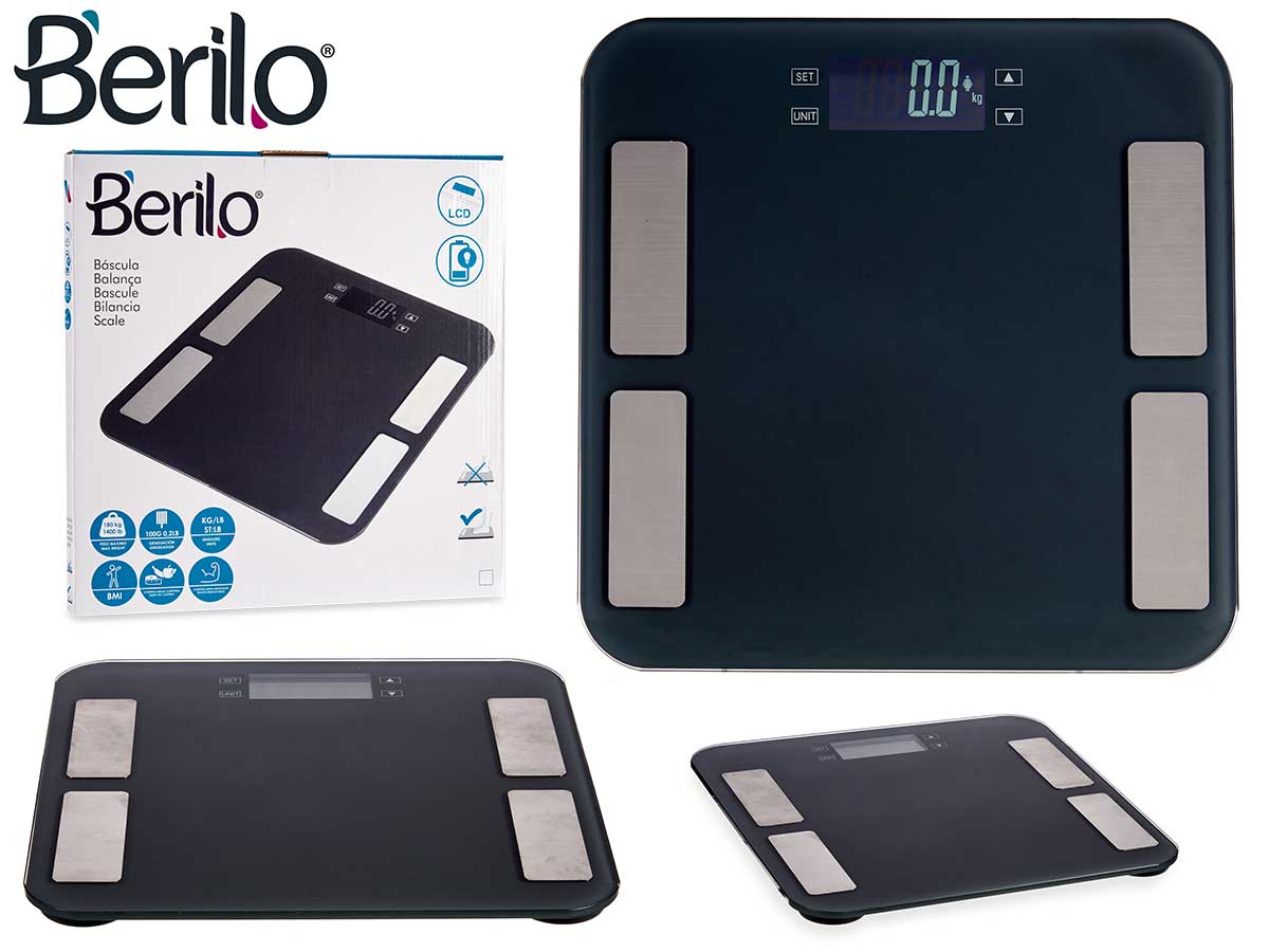 Balança de banheiro digital cinza antracite 180 kg