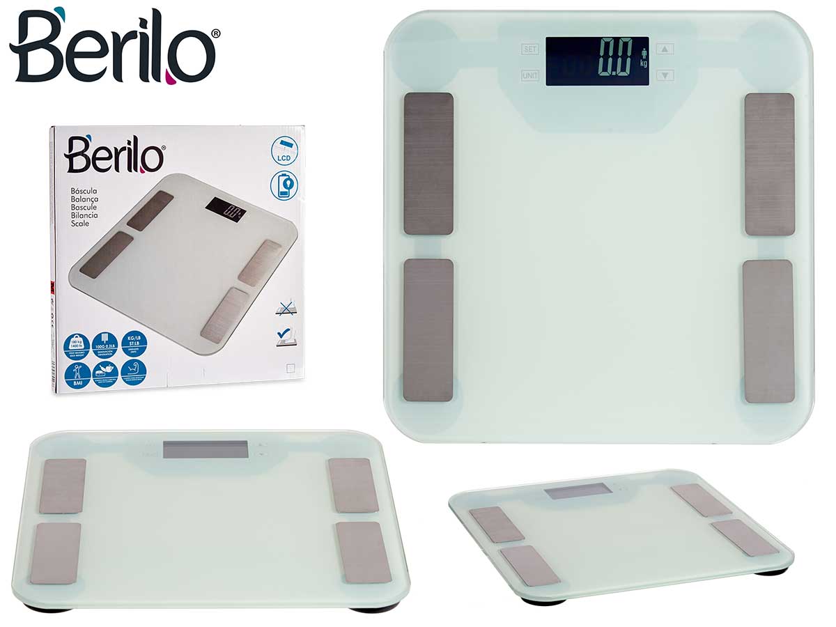 Balança de banheiro digital branca 180 kg