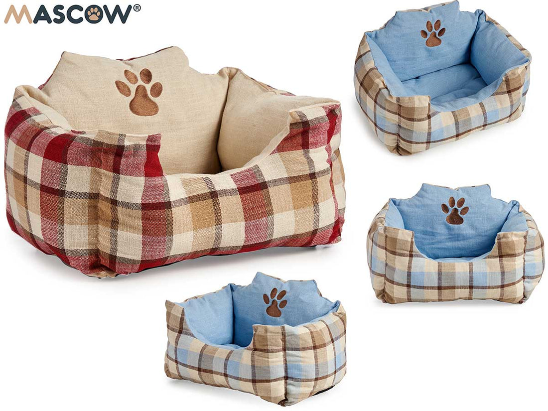 Rectangular Pet Bed Squares Fabric Assort 2