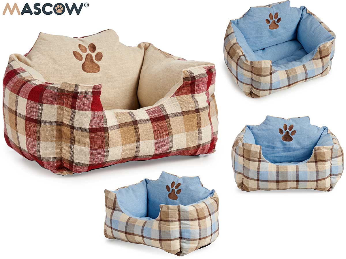 Rectangular Pet Bed Squares Fabric Assort 2