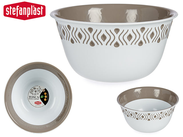 Beige Plastic Bowl Tosca 19Cm