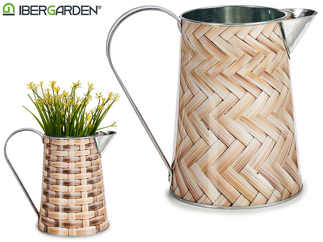 Metal Flowerpot Jar Wicker 2 Models Mix