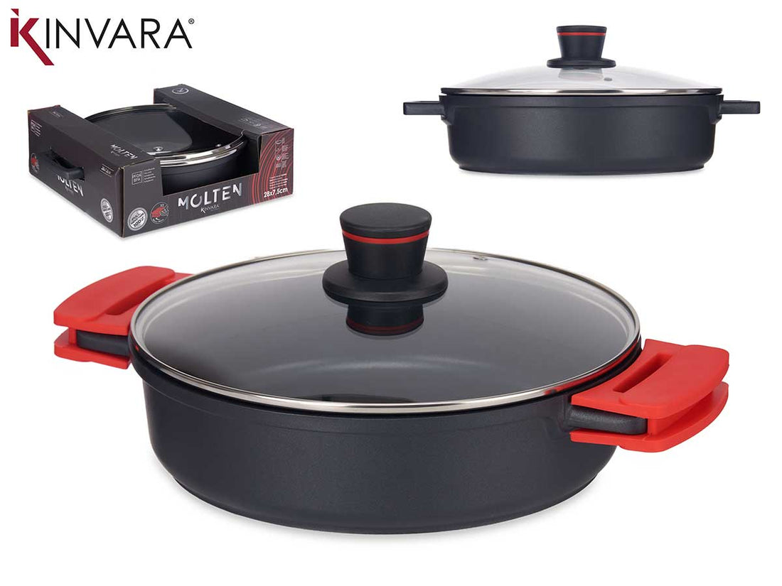 28X7,5Cm Full Induction Molten Cast Aluminium Pot