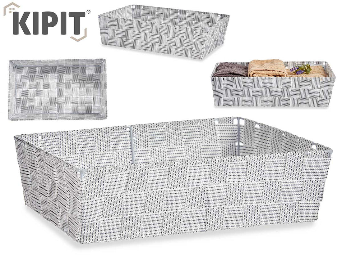 Fabric Box Rect Without Handle 34Cm White