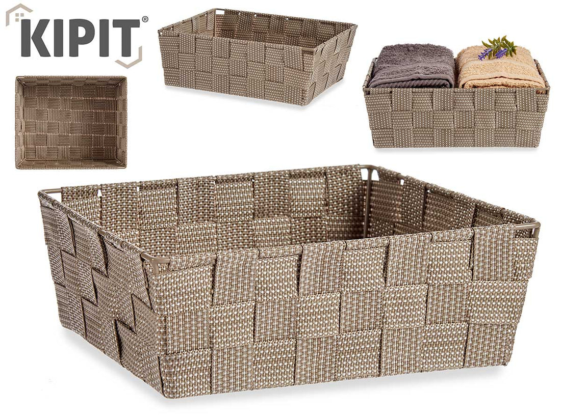 Fabric Box Rect Without Handle 24Cm Beige