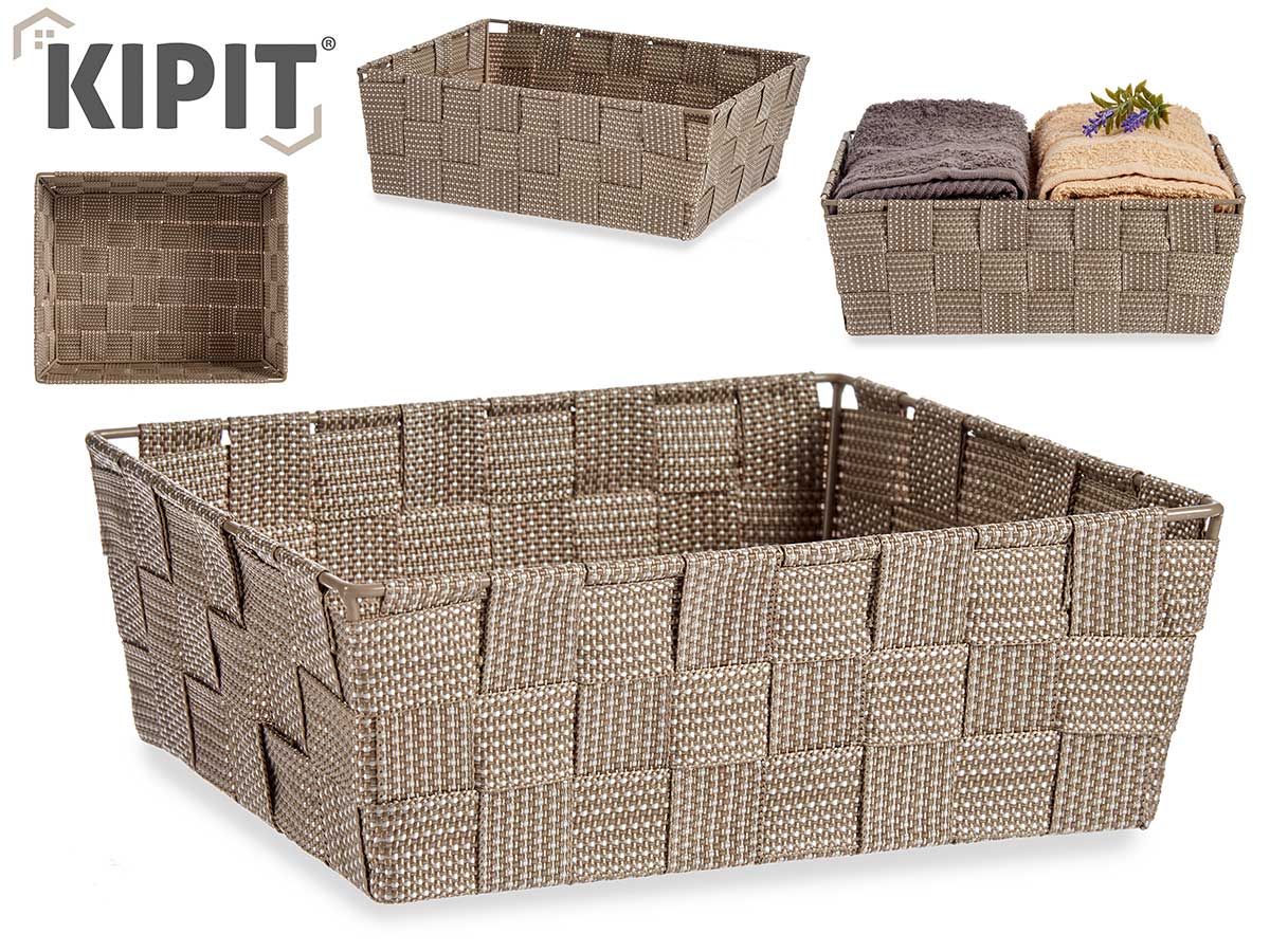Fabric Box Rect Without Handle 24Cm Beige