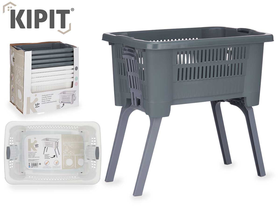Clothes Basket W/Foldable Legs Surt 2 Colours