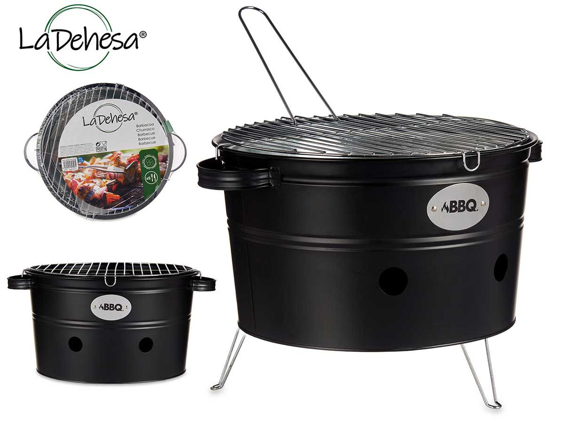 35cm Black Portable Barbecue Bucket