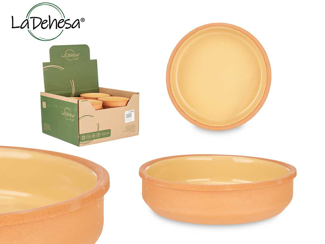 Earthenware Round Casserole 12 cm Yellow