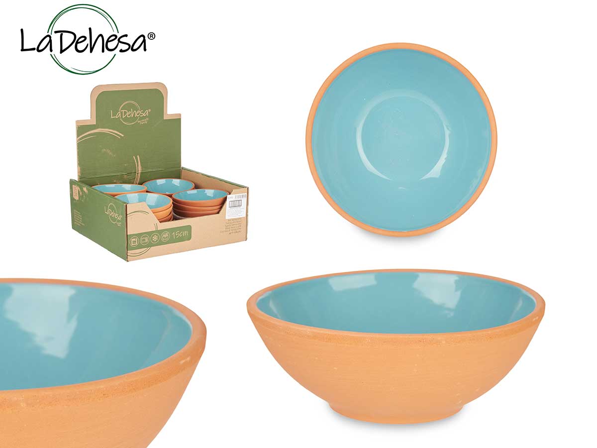 Earthenware Round Bowl 15 cm Green