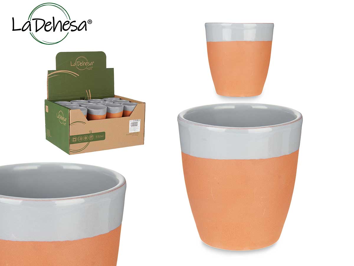 Earthenware Glass 330 ml Grey
