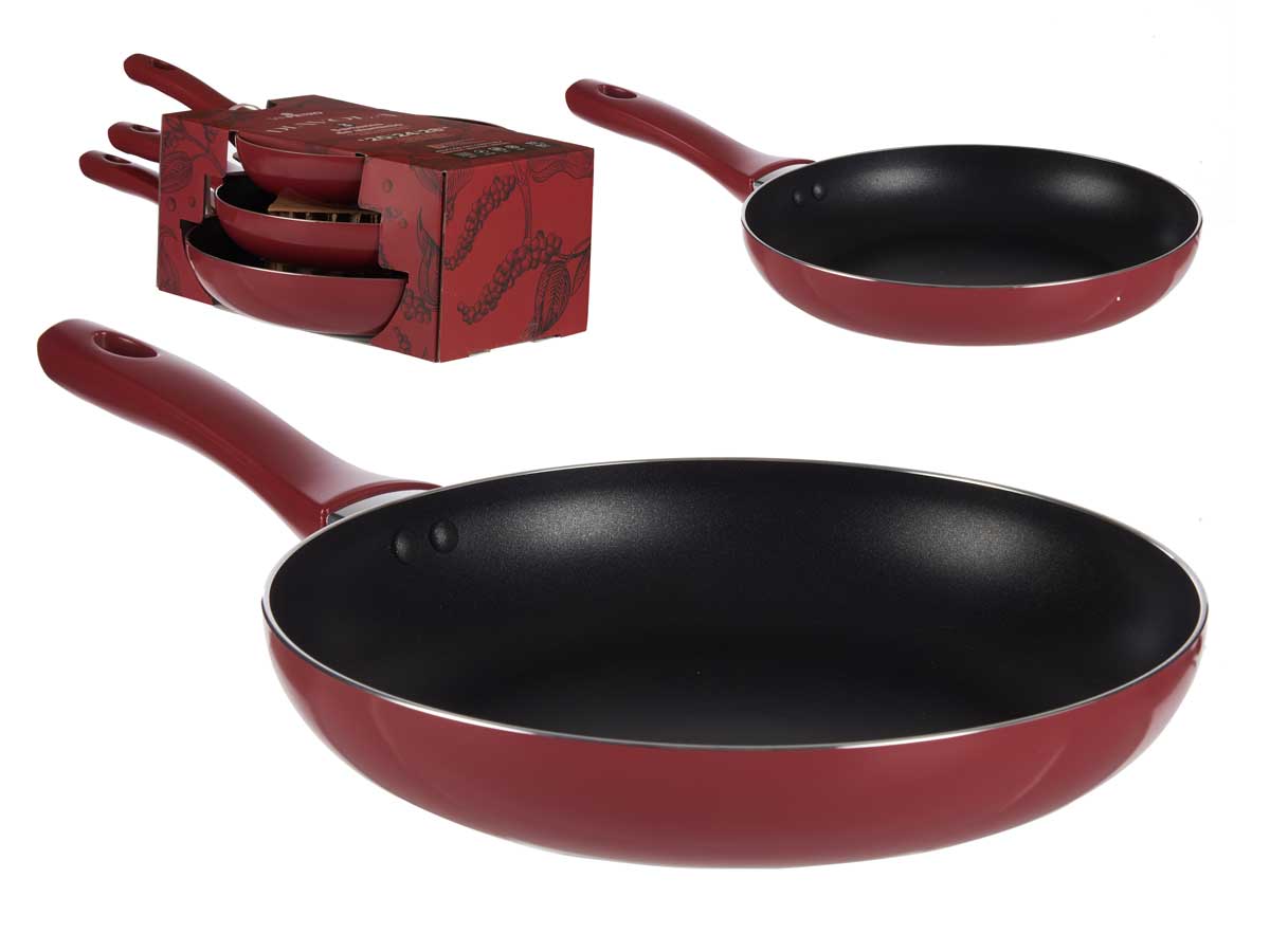 Set 3 Alu Frying Pan 20 / 24 / 28 cm Diavola San Pietro