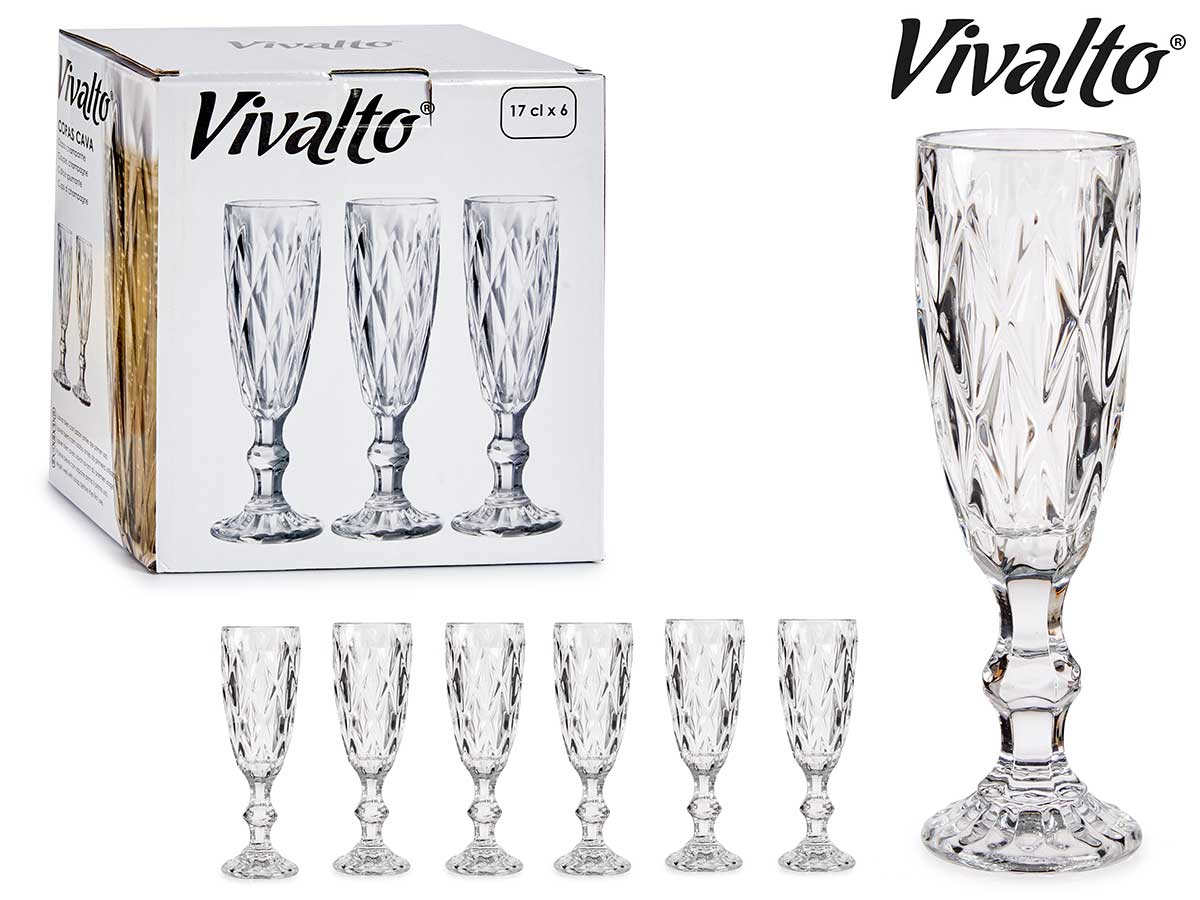 Diamond Shape Champagne Glass 170 ml