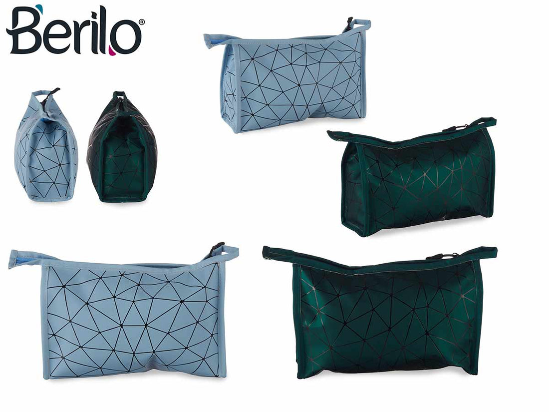 Big Rectangular Toiletry Bag Blue or Green