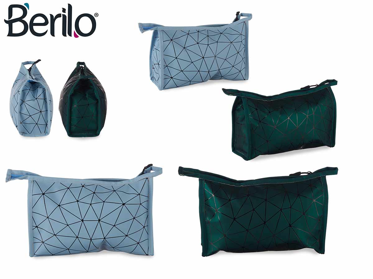 Big Rectangular Toiletry Bag Blue or Green