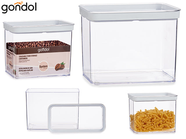 Caja Plástico Hermética Rectangular 2,2L
