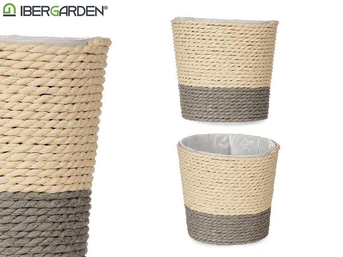 Grey Natural Rope Flower Pot 10X10Cm
