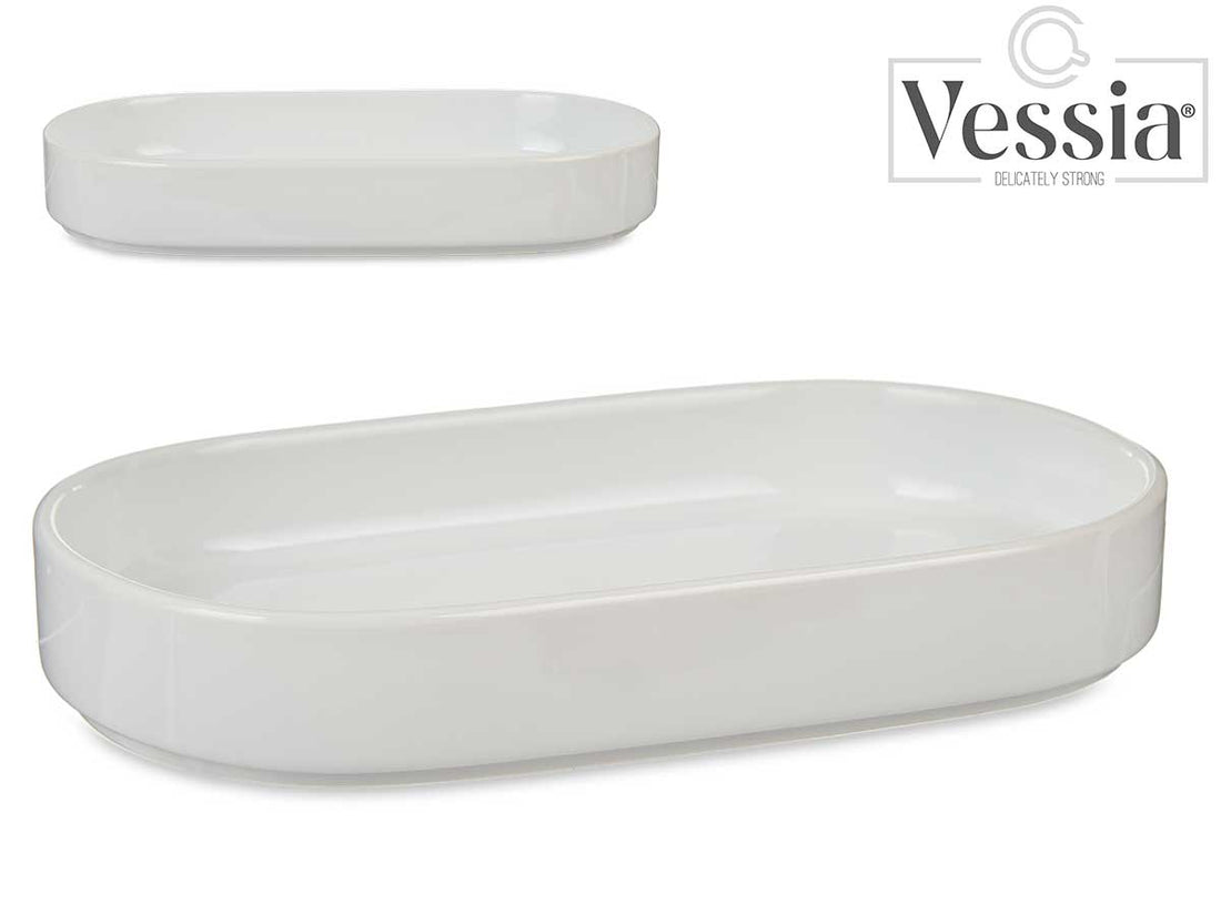 24Cm Oval White Porcelain Serving Plate