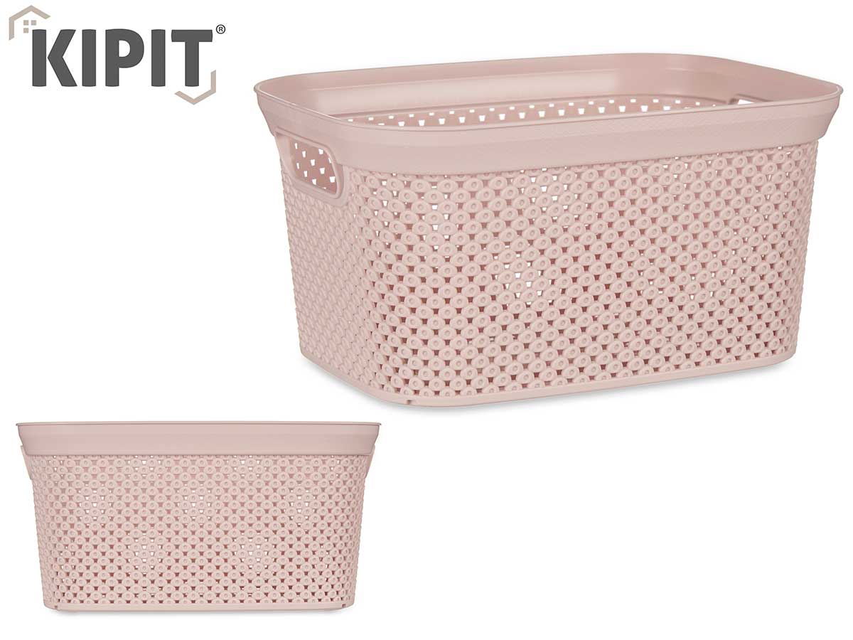 Pink Plastic Organiser Basket 5L