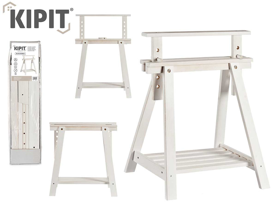 Wood White Adjustable Easel