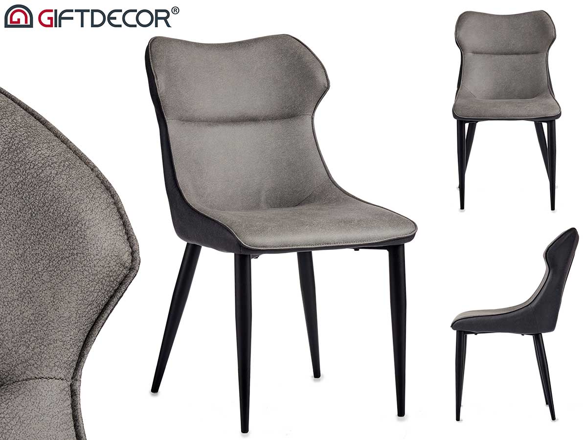 Inclined Back Grey Armchair