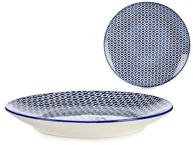 Porcelain Pad Print 7,5  Side Plate-Blue