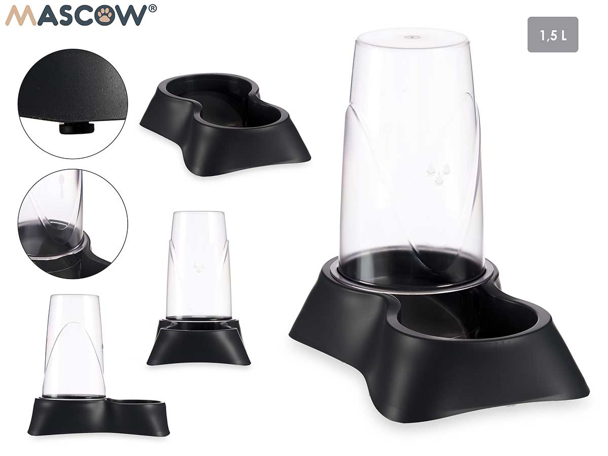 1,5L Reserve Anthracite Plastic Food Bowl Trough