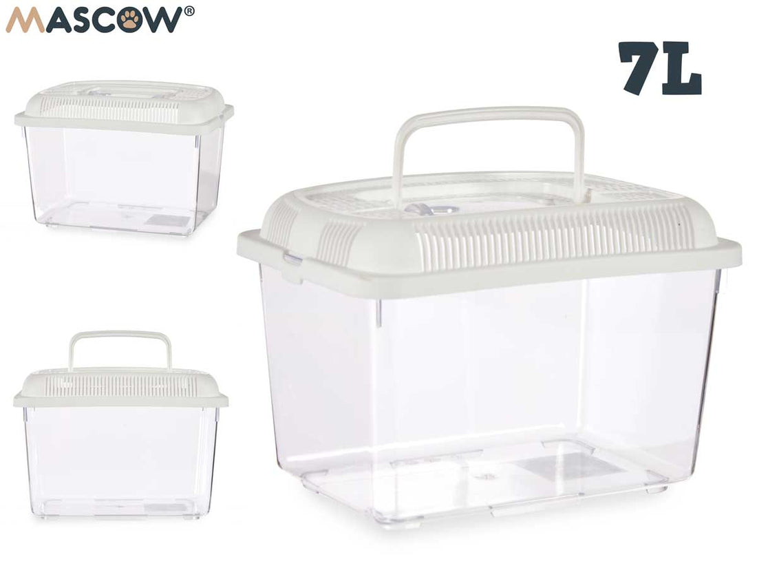 White 30X20Cm Big Fish Tank With Handle
