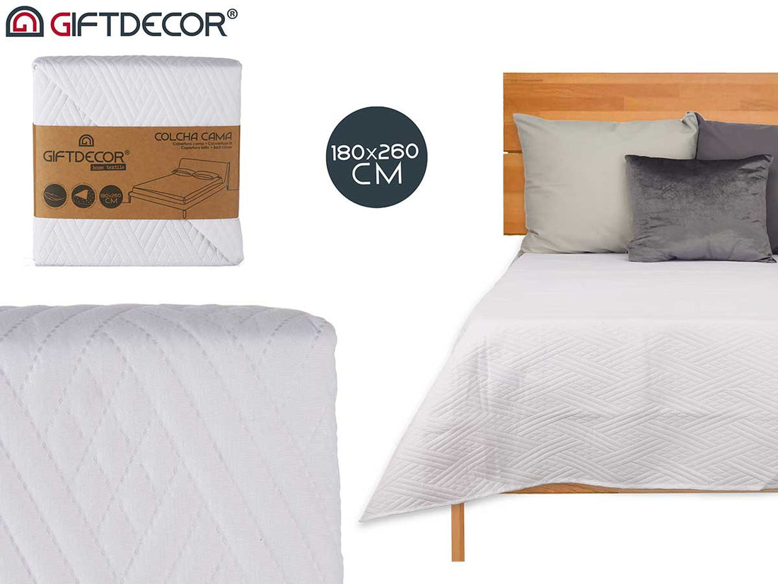 180 x 260 White Bedspread
