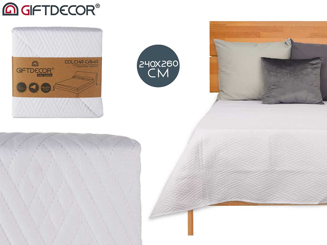 240 x 260 White Bedspread