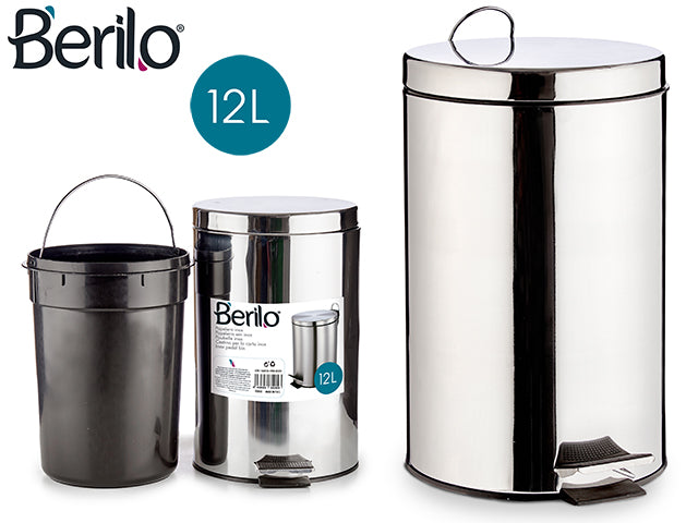 Stainless Steel Pedal Bin 12L