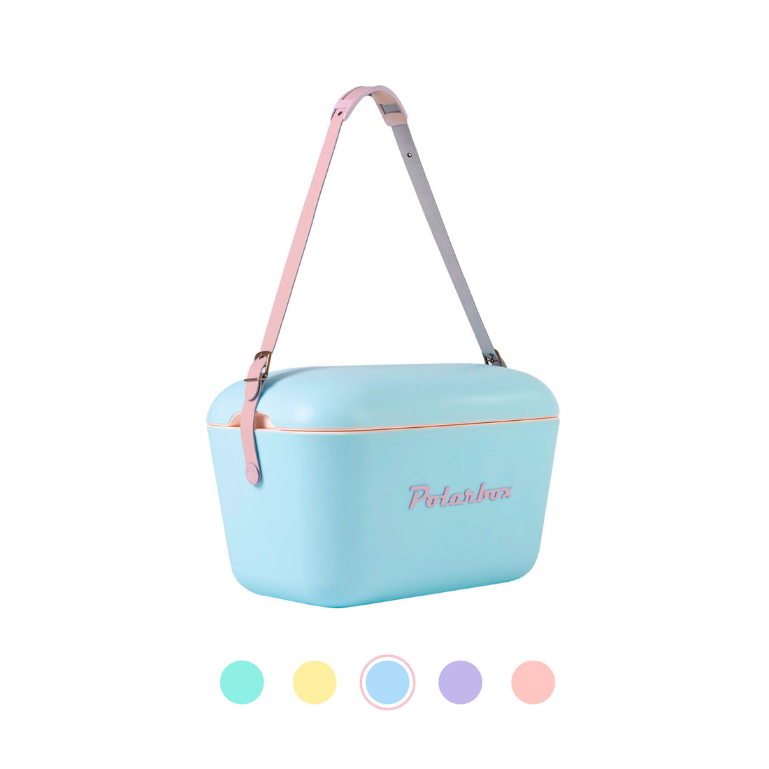 Polarbox Retro Vintage Style Cooler 20 L Celestial Blue - Pink Wing